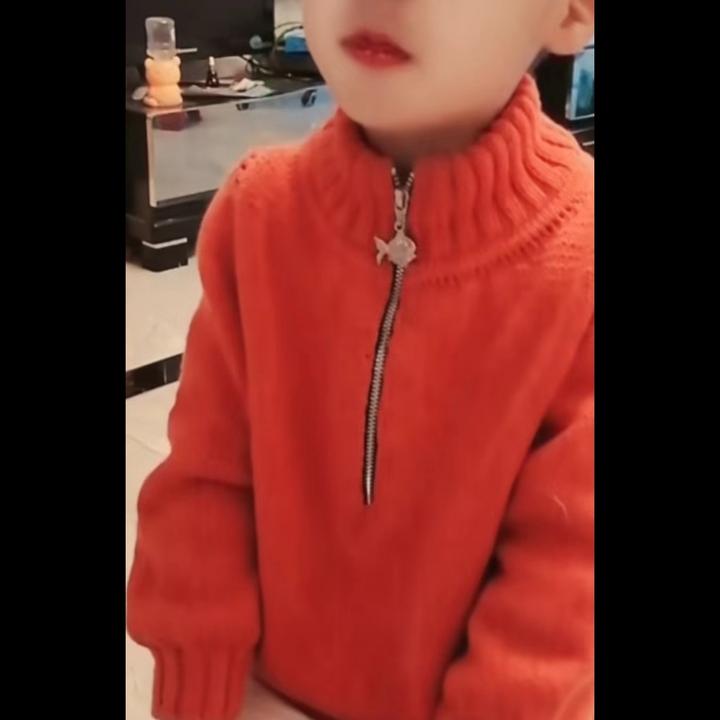 拉链立领斜肩自带袖编织教程