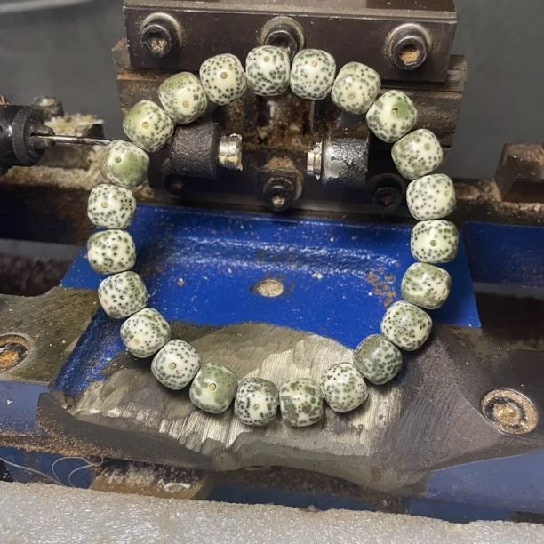 原生态石玉料星月菩提10✖️11老型桶珠手串