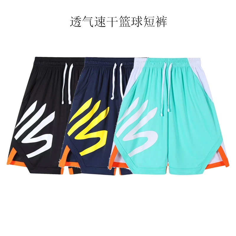 夏季新款库里同款运动休闲短裤美式打球宽松速干潮流篮球训练裤