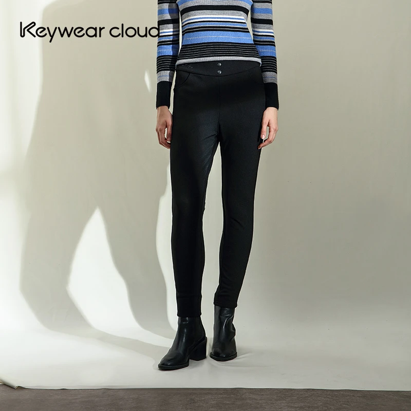 Keywearcloud奇威修身小脚裤冬季女装长袖休闲裤