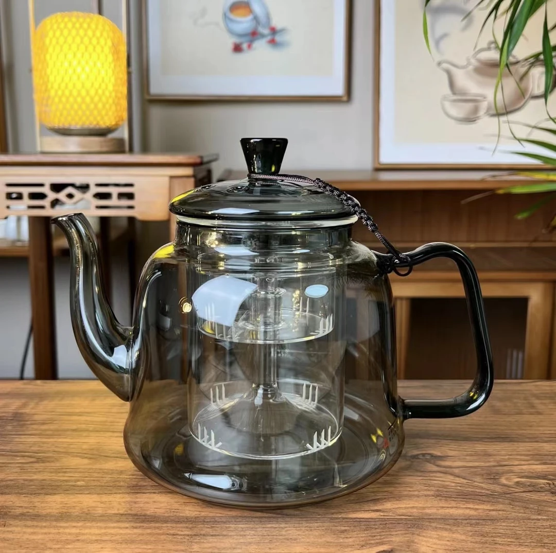 煮茶壶大容量蒸煮一体内胆高硼硅耐热手工泡茶壶上水炉专用