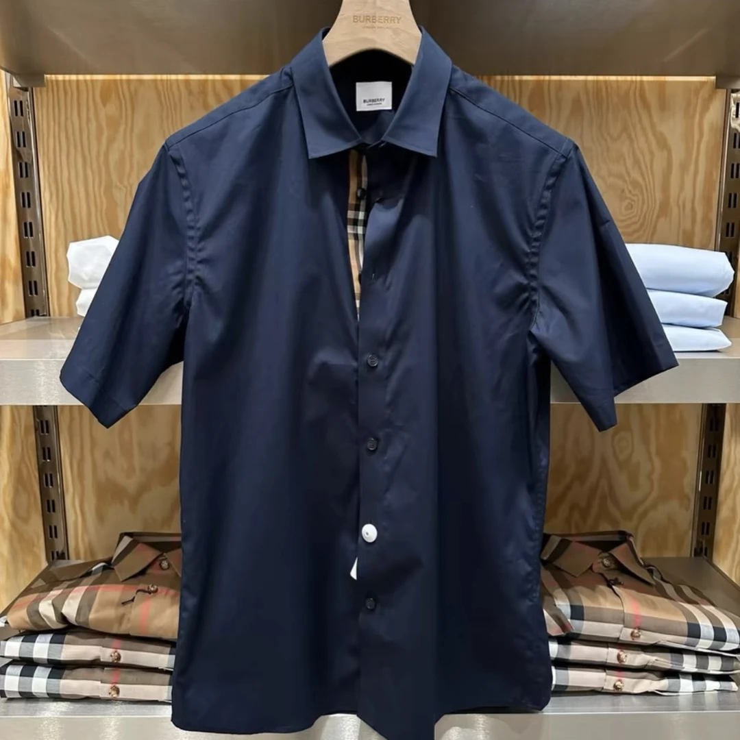 全新未使用 BURBERRY/博柏利 男士休闲简约短袖衬衫