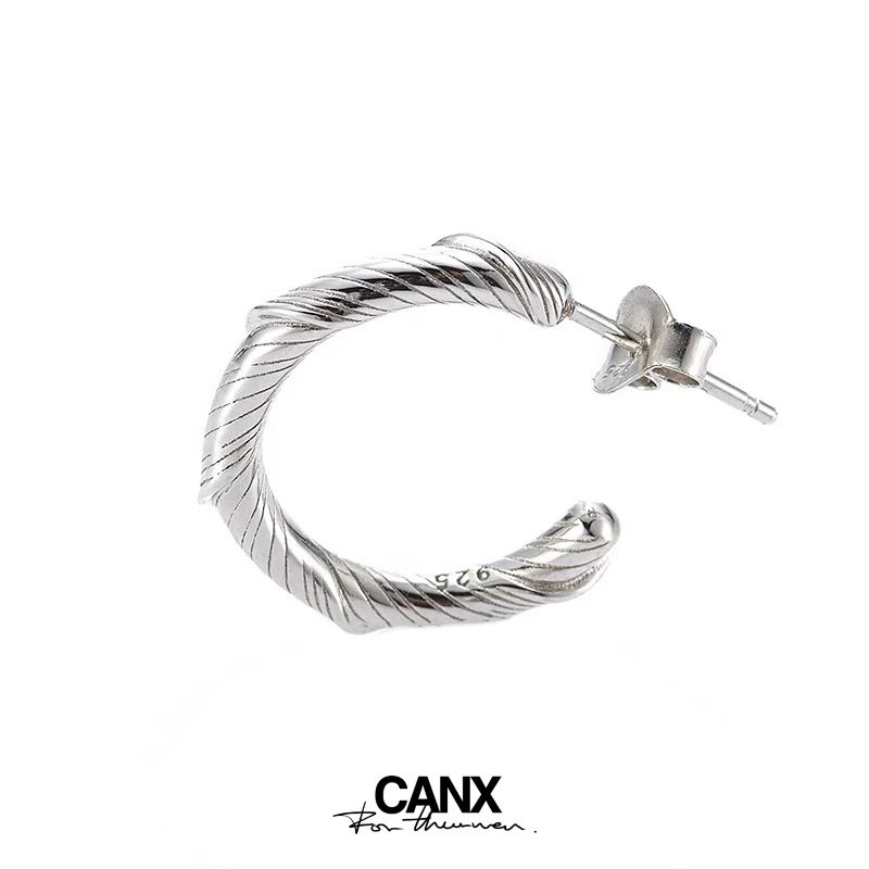 铜合金耳饰 CANX 猫一杯 藤蔓耳环小众气质情侣原创设计T02