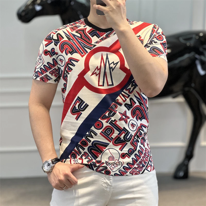 古帝特尼-春夏新款男士潮流时尚圆领半袖潮流百搭印花T恤AD-2688