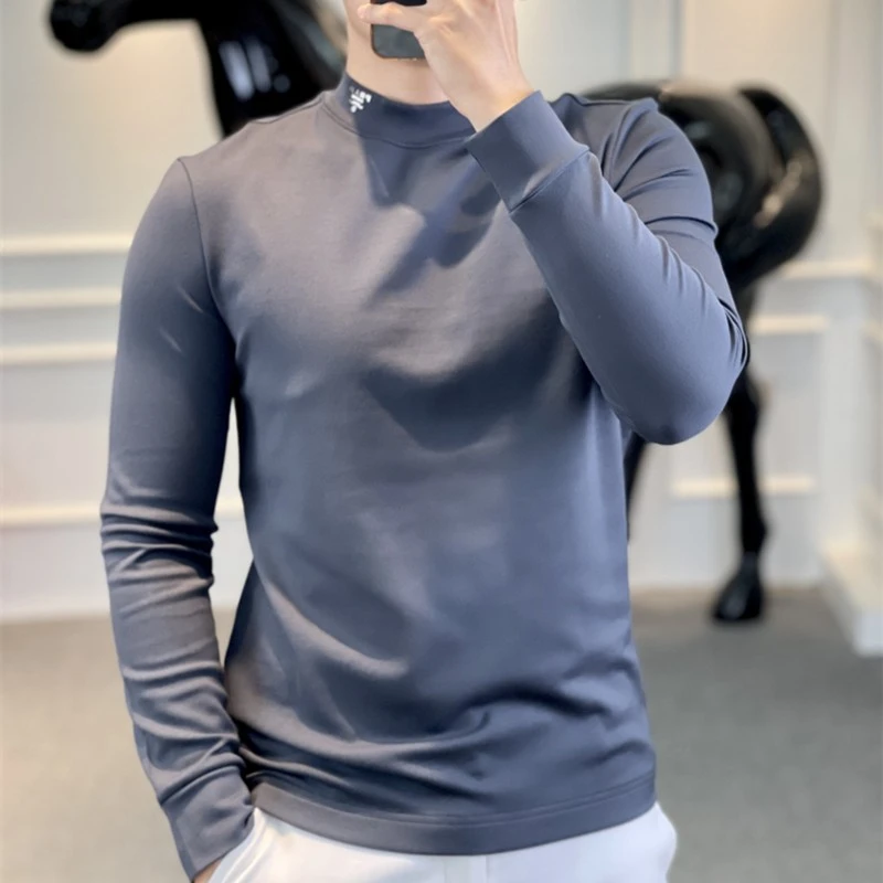 古帝特尼>新款男士打底简约潮流高定欧货时尚百搭圆领长袖Z-29191