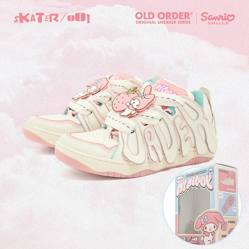 OLD ORDERX SANRIO001联名滑板增高鞋时尚情侣美乐蒂面包鞋秋季