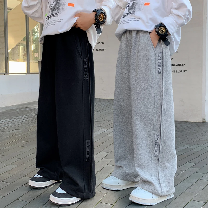 儿童装男童春秋款裤子2025新款中大童宽松直筒休闲裤春装运动裤潮