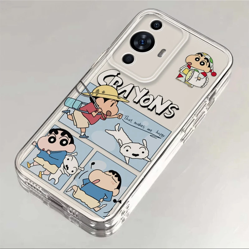华为nova11适用手机壳蜡笔小新秋游卡通透明全包软硅胶防摔保护套