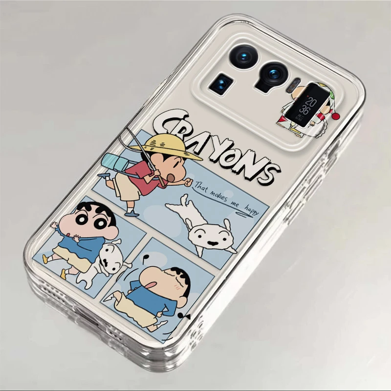 小米11ultra适用手机壳蜡笔小新秋游卡通透明全包硅胶防摔保护套