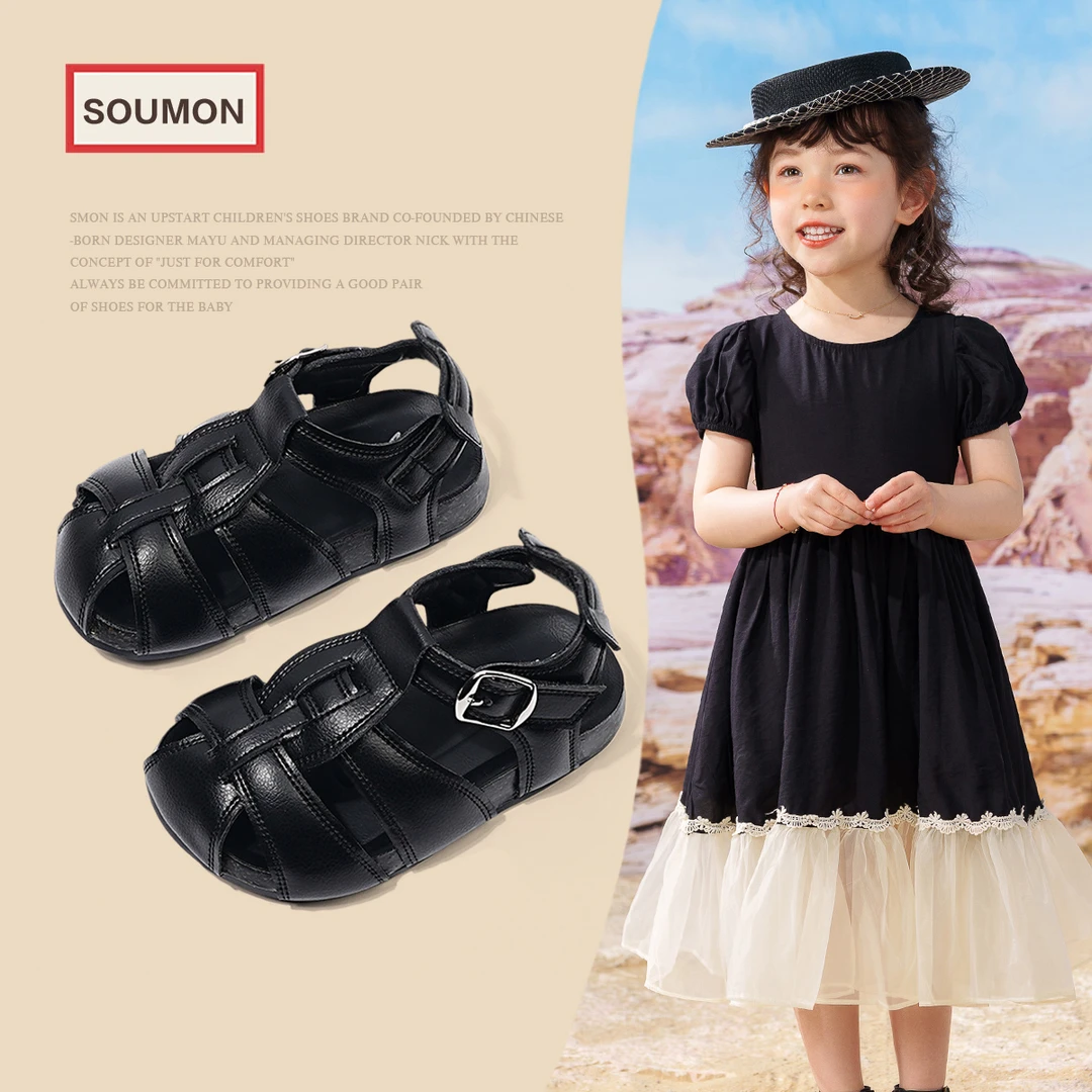 清仓女童凉鞋2024夏季小童软底防滑公主鞋小女孩勃肯沙滩鞋包头鞋