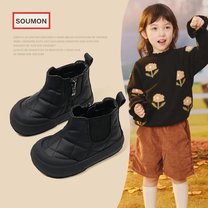 特价女童皮靴秋季新款英伦风小女孩单靴马丁靴女宝宝短靴软底儿童