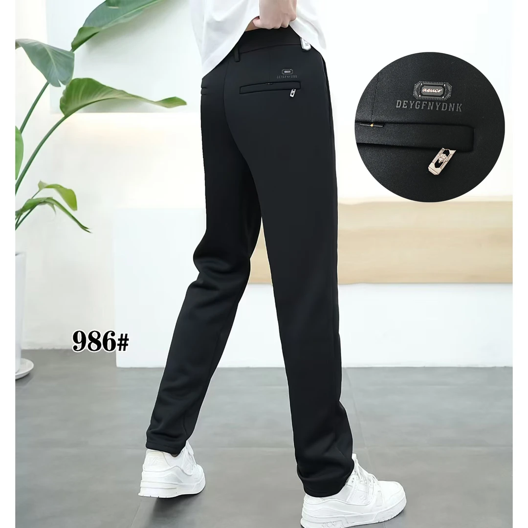 986男新款时尚休闲加绒休闲裤