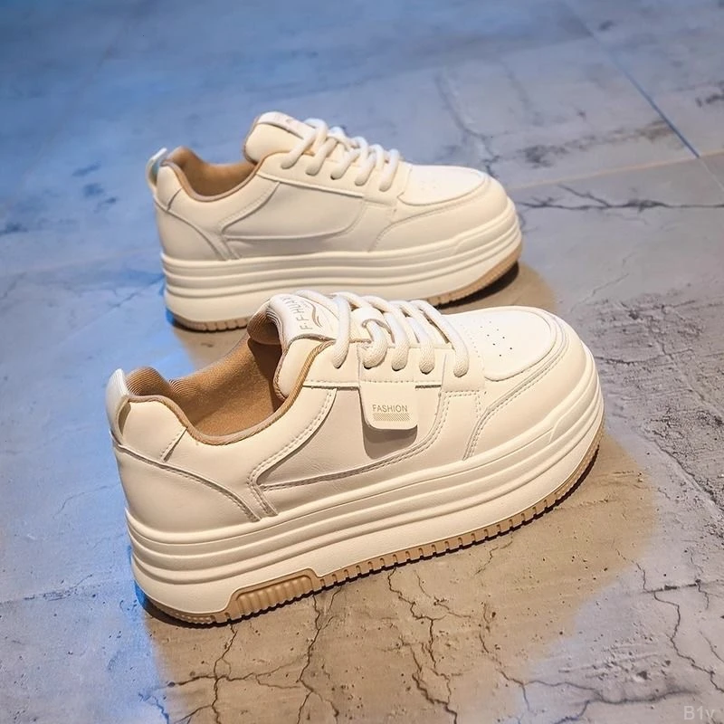 时尚厚底小白鞋女2025春秋新款百搭韩版学生运动休闲板鞋女2888