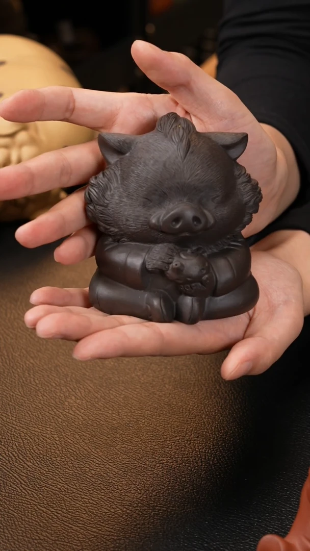 【闪购商品】紫砂茶宠紫砂 黑猪八戒