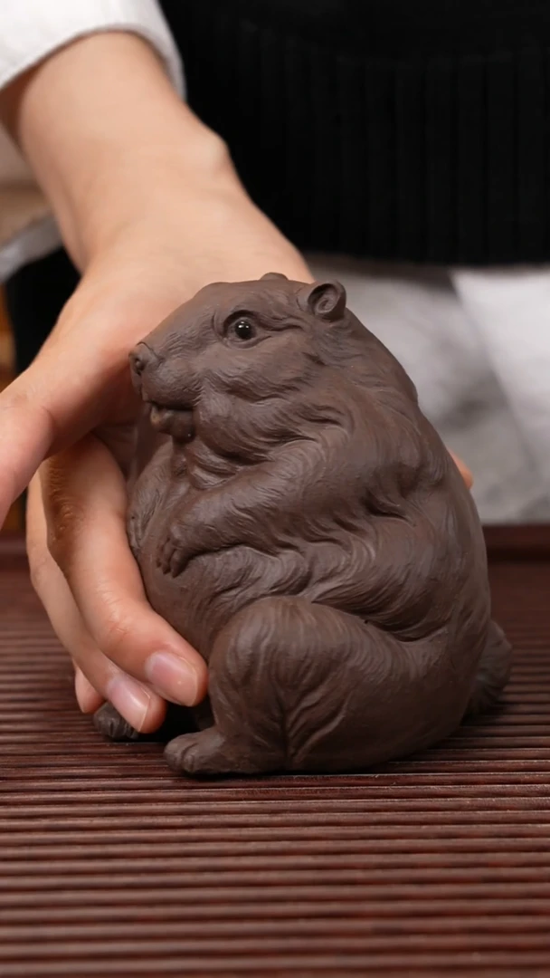 【闪购商品】紫砂茶宠紫泥土拨鼠