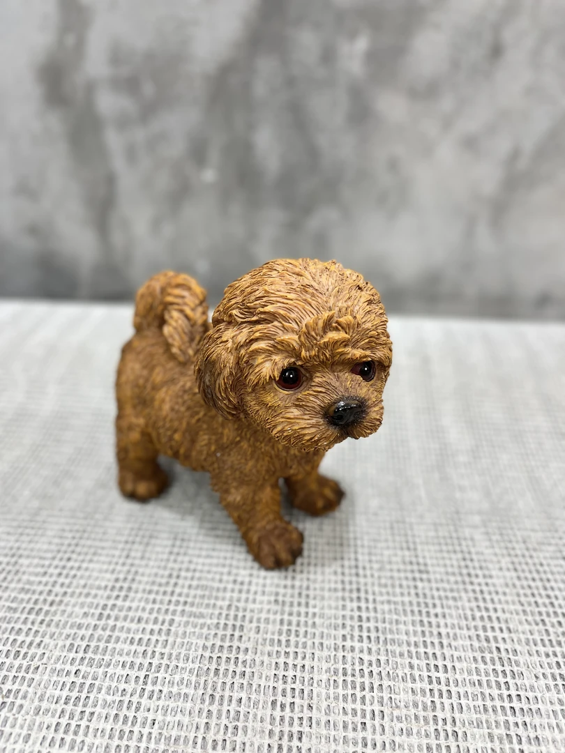 小泰迪桌面摆件玄关室内客厅落地花园庭院