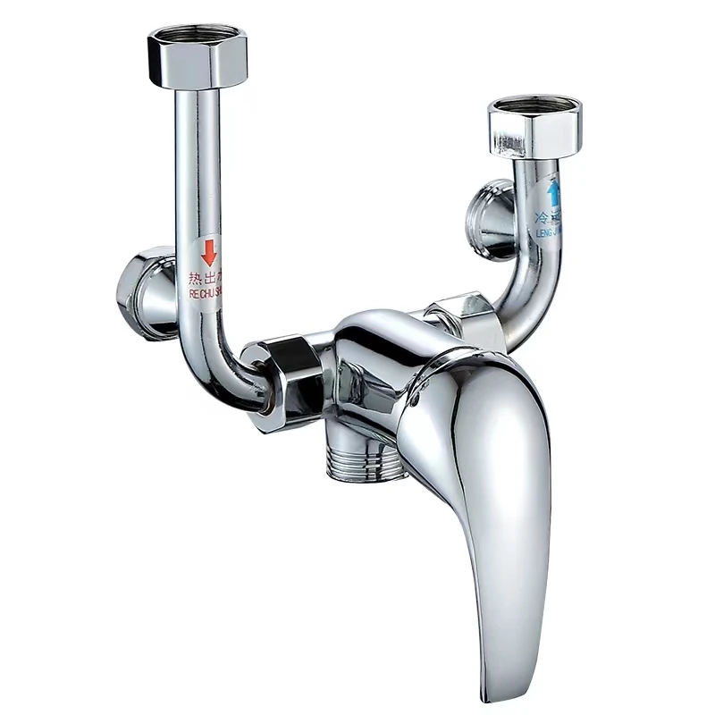 全铜热水器U型混水阀热水器配件安装电热器配件家用明装淋浴开关