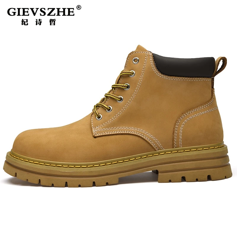GIEVSZHE/纪诗哲【琥珀流光】情侣潮流经典时尚休闲保暖时尚大黄鞋
