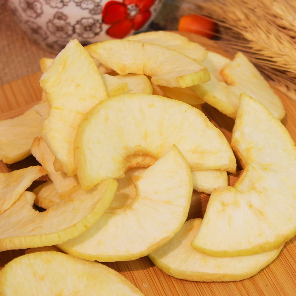 休闲食品低温脱水原味苹果脆真空脆化开袋即食营养唯美
