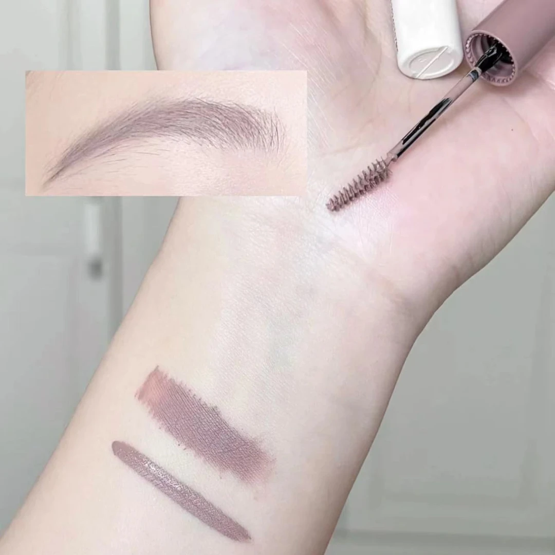 灰调玫瑰粉棕!橄榄皮的梦中情膏!自然持久定型防水防汗染眉膏平价