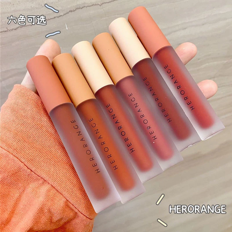 HERORANGE薄暮之光唇釉国货小众品牌雾面丝绒唇泥女学生平价口红