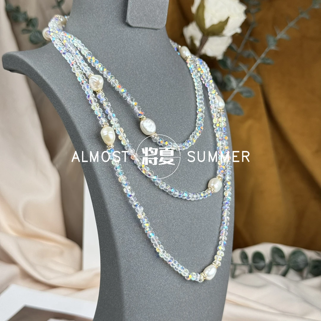 合金项链 【冰雪女王】将夏-110cm超长项链衬衫链毛衣链