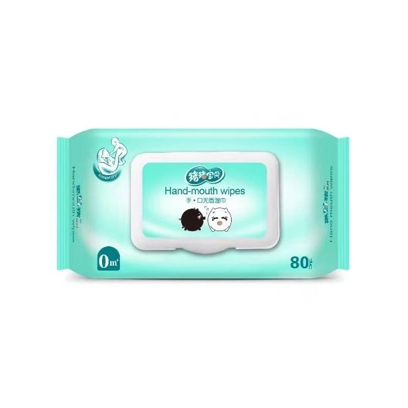 猪猪宝宝贝婴儿手口无香湿巾80片
