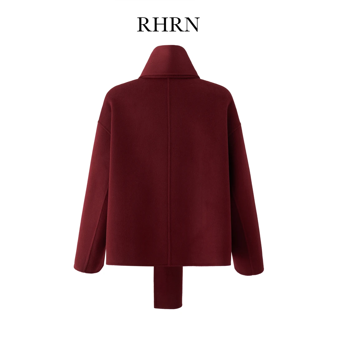 RHRN 高端线 围巾小羊绒短大衣