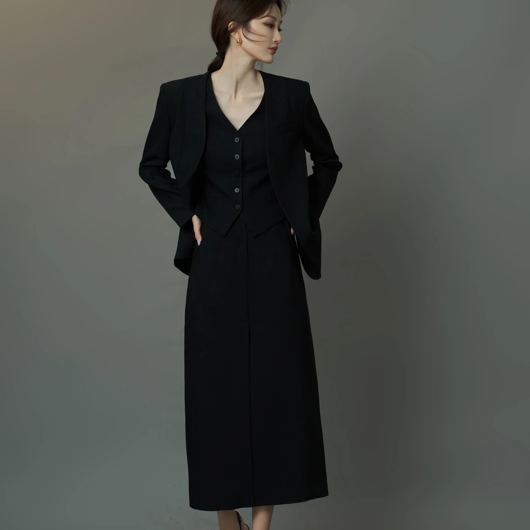 RACHEL 【精英女绅风】马甲/半裙/西装三件套