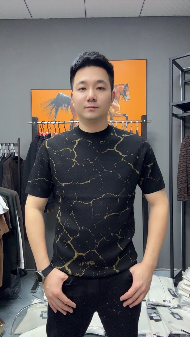 男士秋季欧款针织短袖