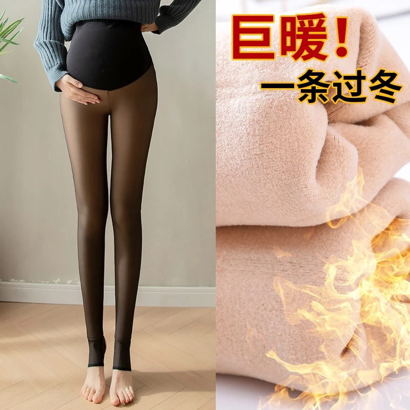 秋冬黑透肤水光袜无缝光腿神器孕妇逼真假透肉打底裤连裤袜子