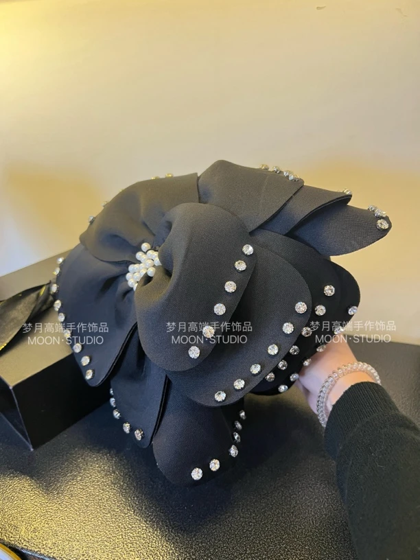 [梦月] 名媛半帽精致复古简单百搭高级感轻奢高端高颅顶发箍