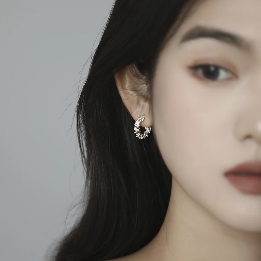 合金耳饰 925银针百搭耳环耳钉气质耳圈网红耳环小众正品迷你ins