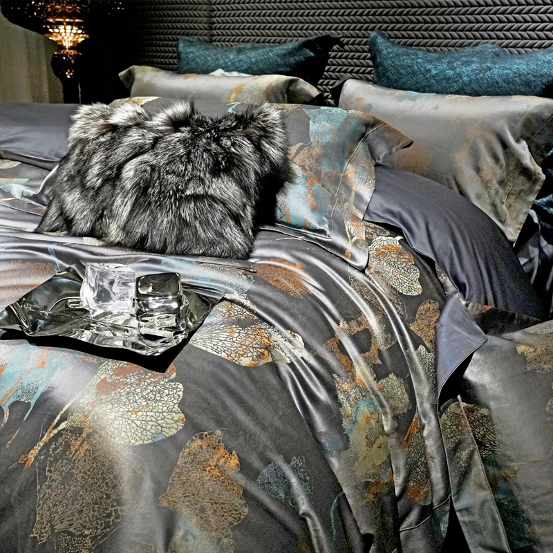 圣璧意式轻奢色织提花床上用品高端埃及长绒棉专柜四件套