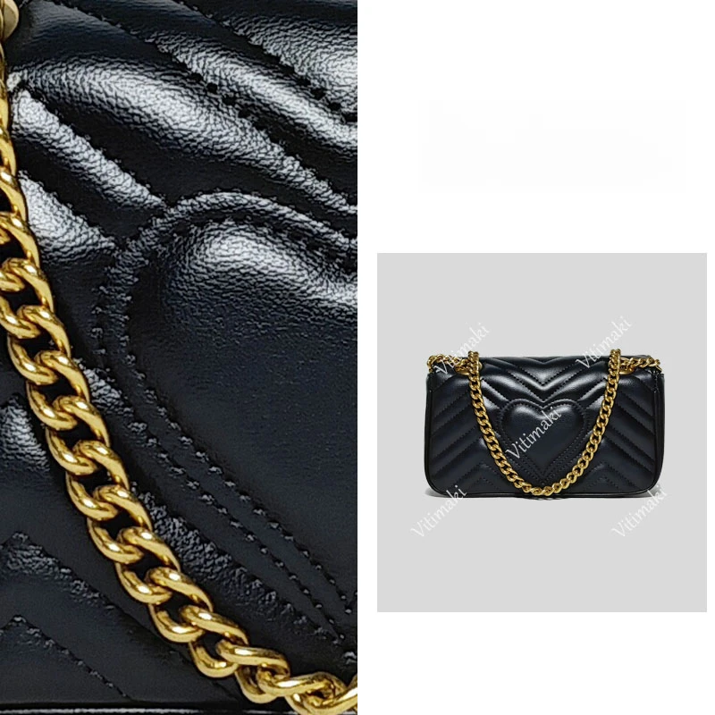 秋冬款时尚链条包单肩斜挎女包 G3146 小号黑色 (可嘎嘣)