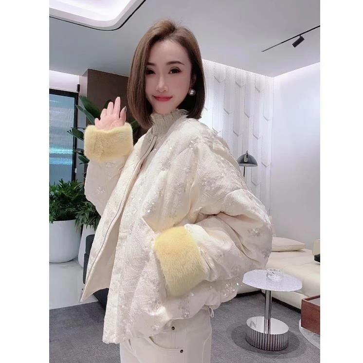 熙薇国风重工外套【喜上眉梢】冬季新款轻奢气质上衣F6898