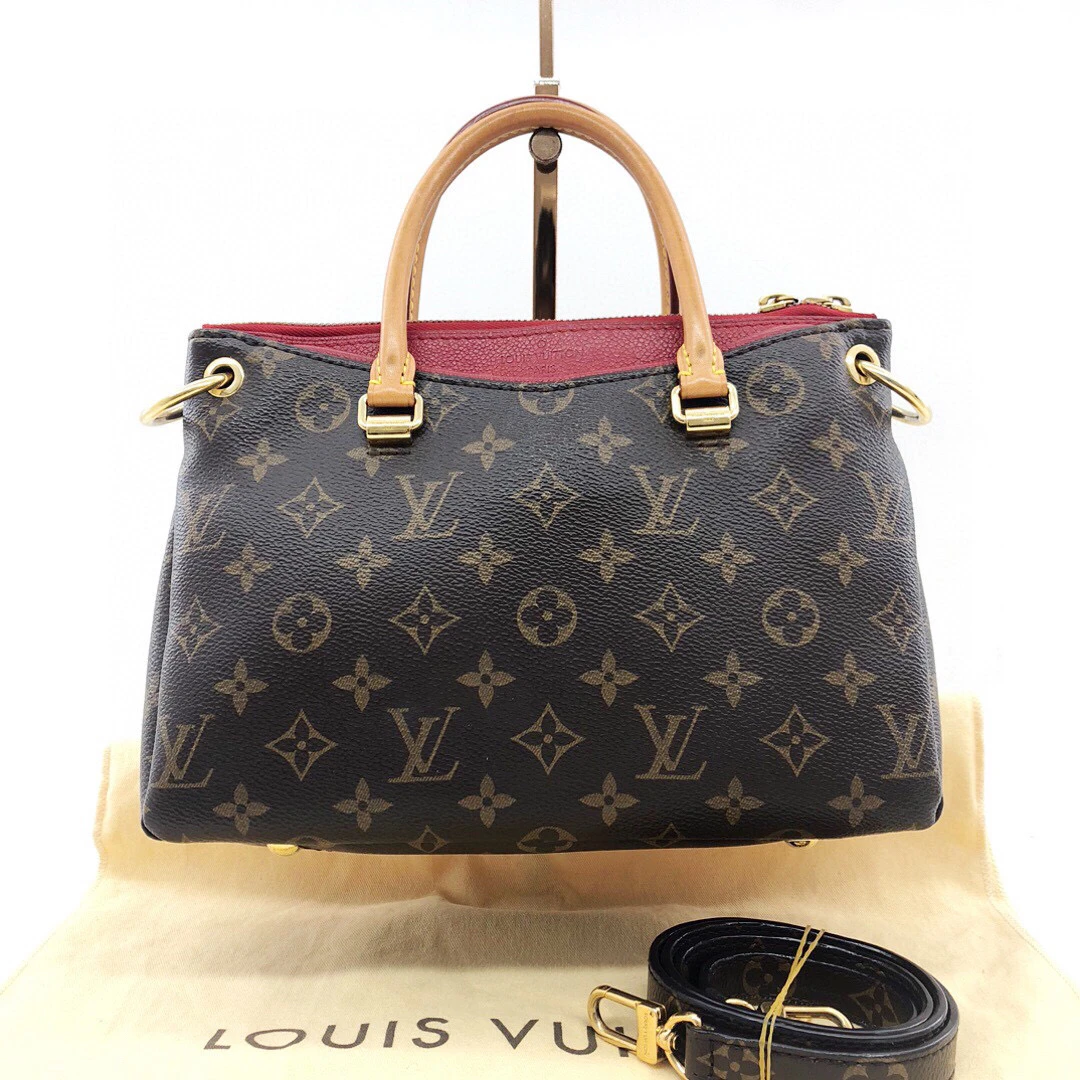 95新 LouisVuitton/路易威登 97新/老花拼红传奇BB手提/公价22800