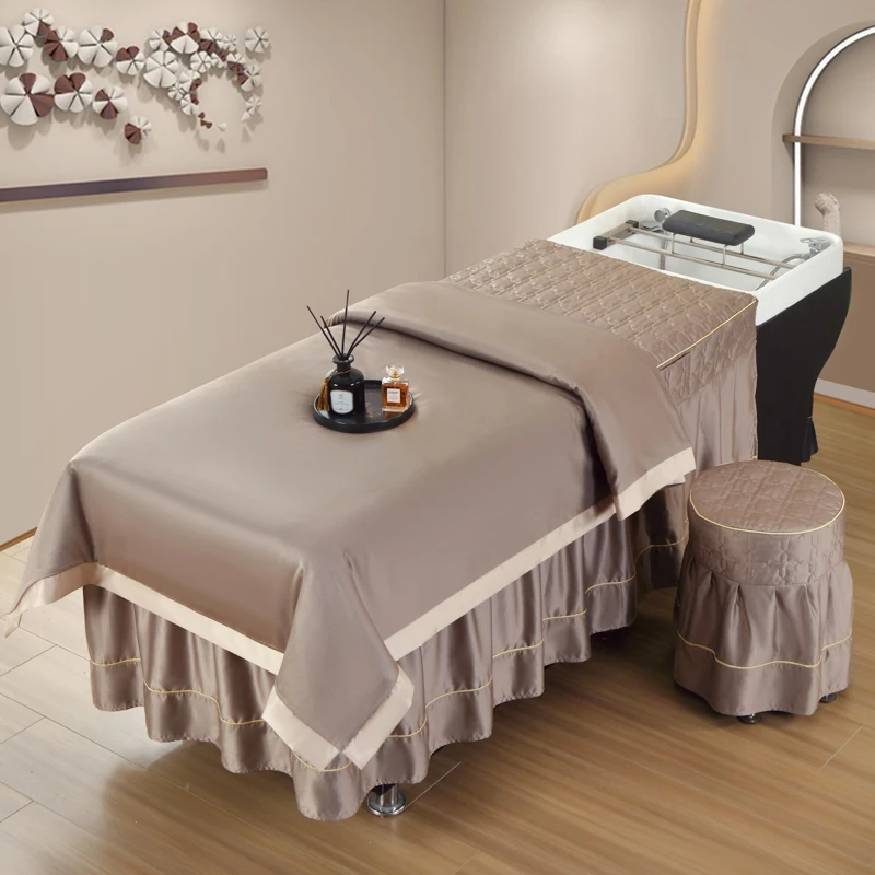 都士景泰式熏蒸洗头床罩按摩美容床罩简约高档轻奢网红四季通用