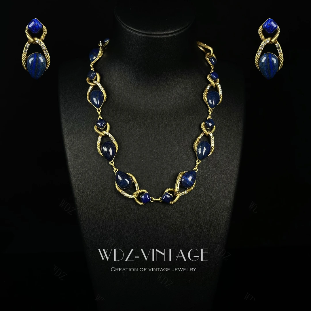 铜合金项链 思月-中古vintage首饰饰品项链耳饰耳环轻奢复古