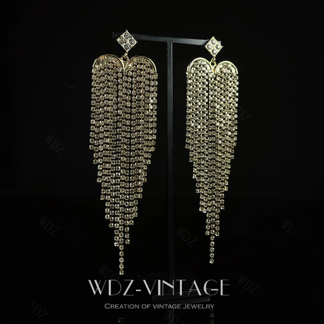 铜合金耳饰 卷珠帘-中古vintage首饰饰品耳饰轻奢个性复古时尚