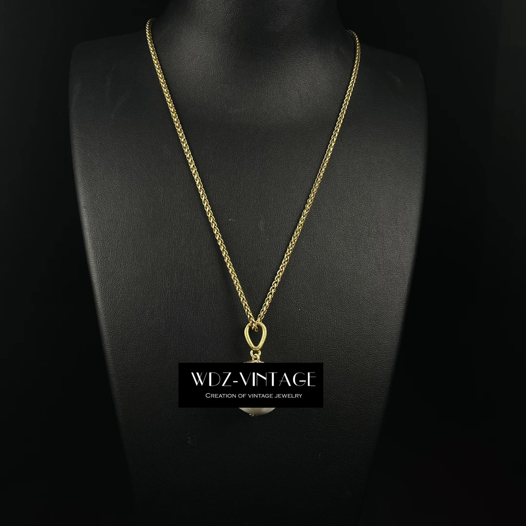 铜合金项链 花苞-中古vintage首饰饰品项链优雅轻奢复古百搭