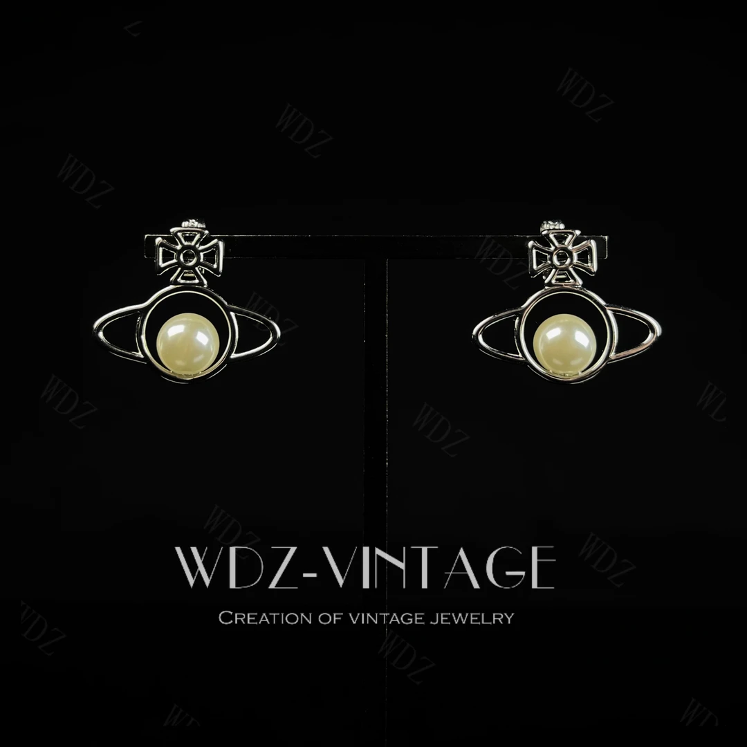 铜合金耳饰 星河-中古vintage复古轻奢气质百搭时尚耳饰女