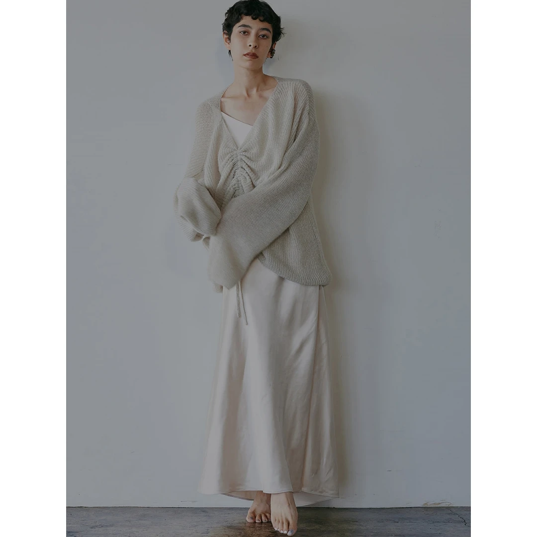 【强哥外贸】秋冬新款 代 精致抽褶细闪针织衫连衣裙两件套