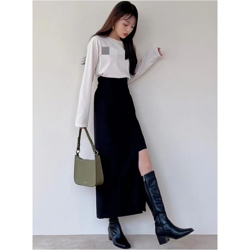 【强哥外贸】 G 夏季新款 甜美气质百搭修身显瘦高腰半身裙