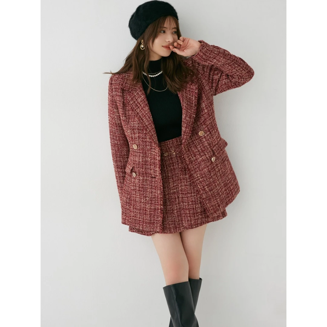 【Montendre】秋季新款重磅杂志款 R 粗花呢流苏轻奢风小香风外套女