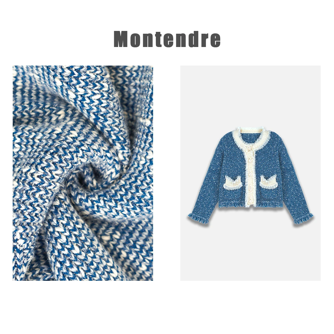 【Montendre】秋冬新品 M 流苏设计气质百搭小香风开衫外套