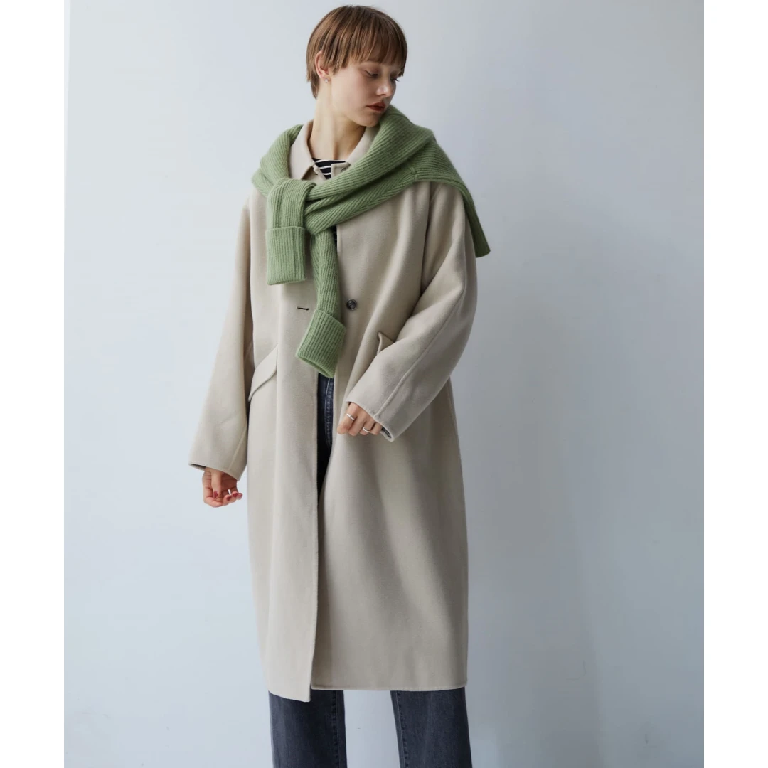 【胖虎家】 秋冬新款 U 时尚羊毛保暖长款高雅毛呢大衣