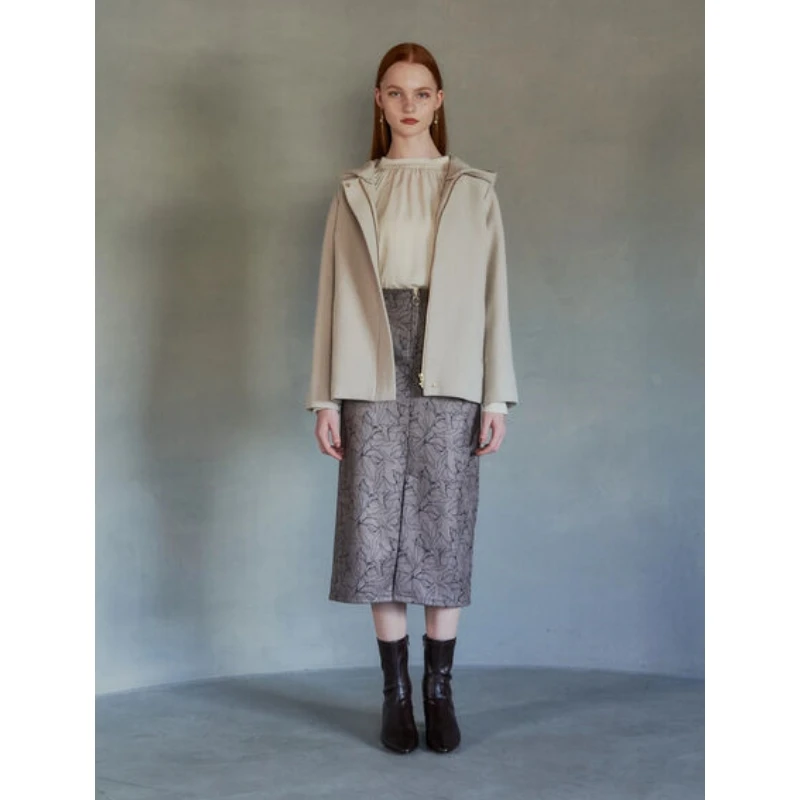 【强哥外贸】 秋冬上新 Y 显瘦印花百搭气质高腰休闲半身裙