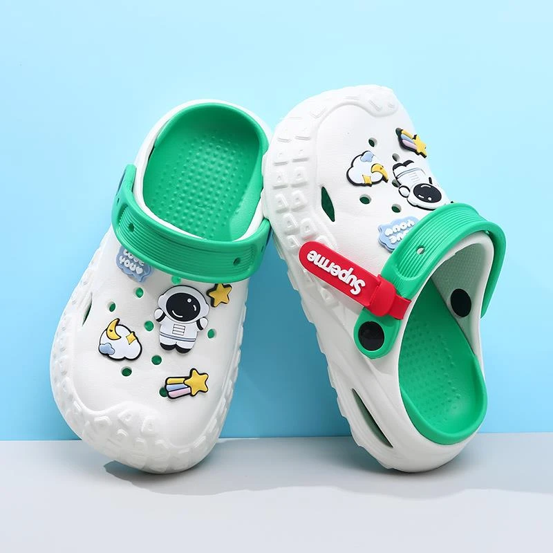 儿童洞洞鞋男童拖鞋夏季新款男孩凉拖宝宝大童室内外穿防滑沙滩鞋