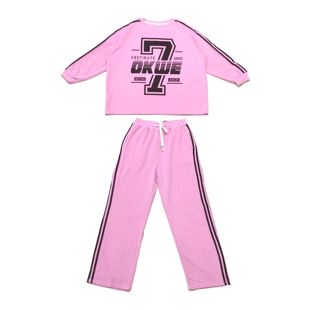 【伊人风尚服饰推荐】2024夏季新款纯色长袖休闲套装5078